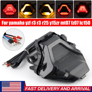 Integrated LED Tail Light Turn Signals For YAMAHA YZF R3 R25 MT07 FZ07 MT03 MT25 (For: 2020 YZF R3)