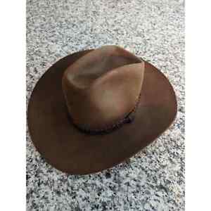 Vintage Stetson Mens Sz 7 Felt Western Cowboy Hat Brown 3X Beaver