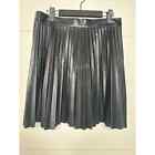 Top Shop Pleated Faux Leather Skirt Size 8 NWOT