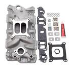 Edelbrock SBC GM Chevy 350 Aluminum Intake Manifold 2040 with Gaskets and Bolts (For: Chevrolet)