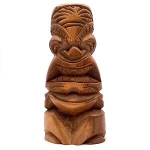 New ListingHand Carved Wood Tiki Totem Statue Hawaiian Signed Nonu Maui 8