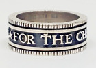 King Baby For The Chosen Few Coin Edge Stackable Ring Band Silver .925 Size 9.85
