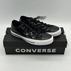 Converse Chuck Taylor All Star Lo Black Patent Leather Sneakers Women's Size 6