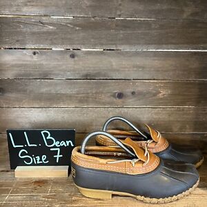 Womens LL Bean Rubber Moc Low Top Vintage Boots Shoes Made in USA Size 7 M GUC