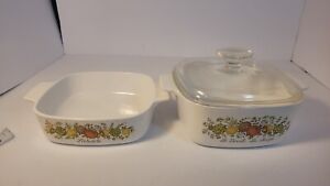 Corning Ware Spice of Life 1.5 Liter Set A-1 1/2-B L'Echalote 1 Lid