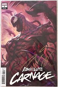 2019 Absolute Carnage #1! Artgerm Variant! Donny Cates AUTO! Dynamic Forces COA!