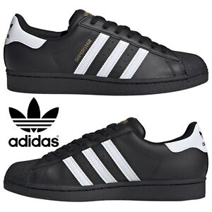 Adidas Originals Superstar Men's Sneakers Comfort Sport Casual Shoes Black White