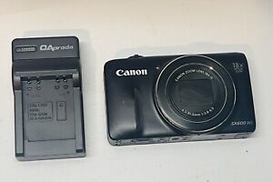 New ListingCanon PowerShot SX600 HS Digital Camera Black 16MP 18x Zoom WiFi Bundle Tested