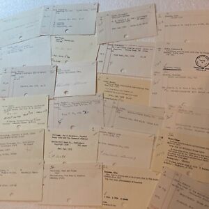 Library Card Catalog Cards: Lot of 20 Vintage Cards for Crafts, Art