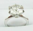 Certified 8.00 Ct. Off White Round Treated Diamond Solitaire Ring in 925 Silver