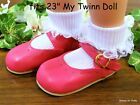 FUSHCIA PINK Classic MARY JANES DOLL SHOES fits 23