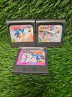 Sega Game Gear Sonic Lot Of 3 1, 2, Chaos Tested and working