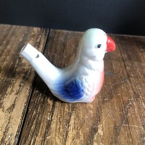*Vintage Ceramic Porcelain Mini Water Bird Whistle Song Bird 2”