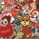 Vintage Lot of 8 Brown Bear Themed School Valentine's Day Cards - 1930s to 1960s