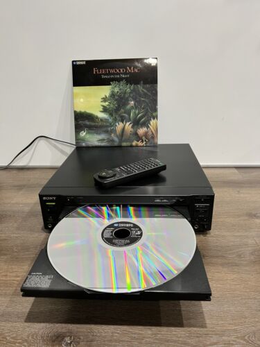 Sony MDP-600 Laserdisc Player W Remote Fleetwood Mac Disc Power Cord *Needs Work