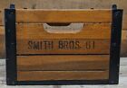 Smith Brothers Dairy Wood & Metal Milk Crate 1961? Refurbished