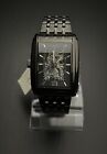 Relic by Fossil ZR-77331 Automatic Skeleton Rectangle Black Mens Wristwatch Mint