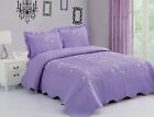 3Pcs Embroidery Quilts Bedspreads Set Bedding Coverlet Set  Laapaz