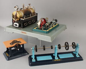 1960s Vintage FLEISCHMANN Steam Engine Workshop Tools Table Saw & Pulley Toys