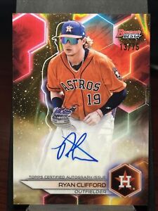 New Listing2023 Bowman's Best Ryan Clifford /75 Gold Lava Auto On-Card Autograph ASTROS RC