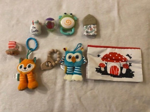 Mixed Lot of 9 Different Baby Toys Lot #5 Includes Frog Rattle 0-18 Months