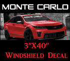 MONTE CARLO Sport SS PACE CAR WINDSHIELD DECAL STICKER Turbo chevrolet USDM  355