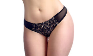 Affinitas Parfait Athena Vintage Lace Thong Lingerie Underwear Panty 3804