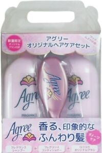 Agree Original Hair Care Set Fragrance Shampoo & Conditioner 450ml + Brush Japan