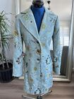 CAbi Guinevere Jacobean Floral Tapestry Brocade Button Down Coat Size 2
