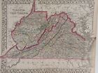 New Listing1873 Mitchell's Atlas Map Virginia and West Virginia Authentic Hand-colored