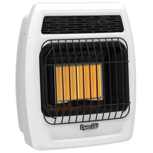 Dyna-Glo 12000 BTU White Dual Fuel Propane Natural Gas Infrared Vent Free Heater