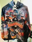 Zootop Bear United States Marine Corps Hoodie Men’s Sweater Size-M AFMG1583