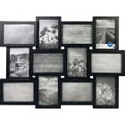 12-Opening Linear Black Collage Picture Frame (Holds 12 - 4x6 inch Photos)