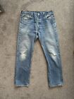 36x33 VTG 90s LEVI’S 501 XX HIGE FADED DENIM JEANS MADE IN USA NOT SELVEDGE