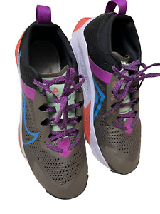 Nike ZoomX Zegama Trail Running Shoes Ironstone Brown / Vivid  Purple Sz 11 Mens
