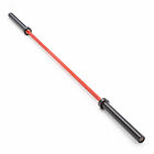 45 lb Olympic Barbell 7 Ft Red & Black Home Gym Bar - STB-1500RB Steel Body