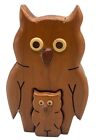 New ListingRichard Rothbard Wood Owl Puzzle Trinket Box Carved Wooden Boxology Cherry 5