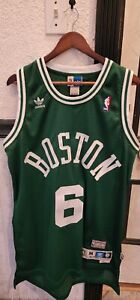 VTG NBA Adidas HWC Boston Celtics Bill Russell Jersey Mens Med SEWN 6 Bird Cousy