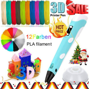 3D Printing Pen Set 3D Drawing Pen with Led Display 12 Color Filament Kid Gift