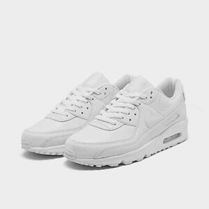 Nike Air Max 90 Triple White Leather CZ5594-100 Men’s Shoes NEW