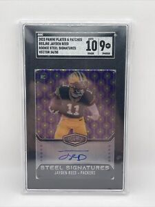 New Listing2023 Plate & Patches Jayden Reed RC Steel Signatures Vector  /50 SGC 9 AUTO 10