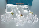 Waterford Crystal 3 PC. Mini Ornament Set Snowflake-Star-Poinsettia #1059696 New