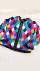 Vintage Multi Color Mohair Button Up Sweater Size Small