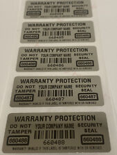 [QTY 100] CUSTOM PRINTED WARRANTY SECURITY LABELS STICKERS SEALS BARCODE SERIAL