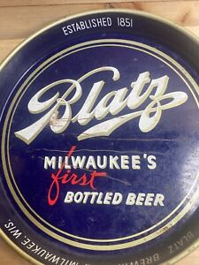 Vintage Canco Brand Blatz Beer Tray Milwaukee, Wi. Advertising Bar Brewery  50’s