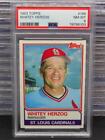 1983 Topps Whitey Herzog Manager #186 PSA 8 NM-MT Chicago White Sox