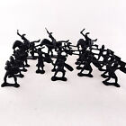 Vintage Plastic Black Medieval Knights Ancient Soldier Figures Lot of