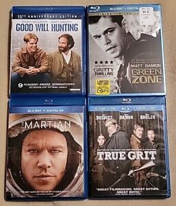 New ListingMatt Damon Blu-ray LOT Of 4: Good Will Hunting, Green Zone, Martian, True Grit
