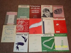 New ListingLot of 15 Vintage Sheet Music 1958 - 1959