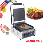 Commercial Electric Panini Press Grill Griddle Plate , Flat Sandwich Steak Maker
